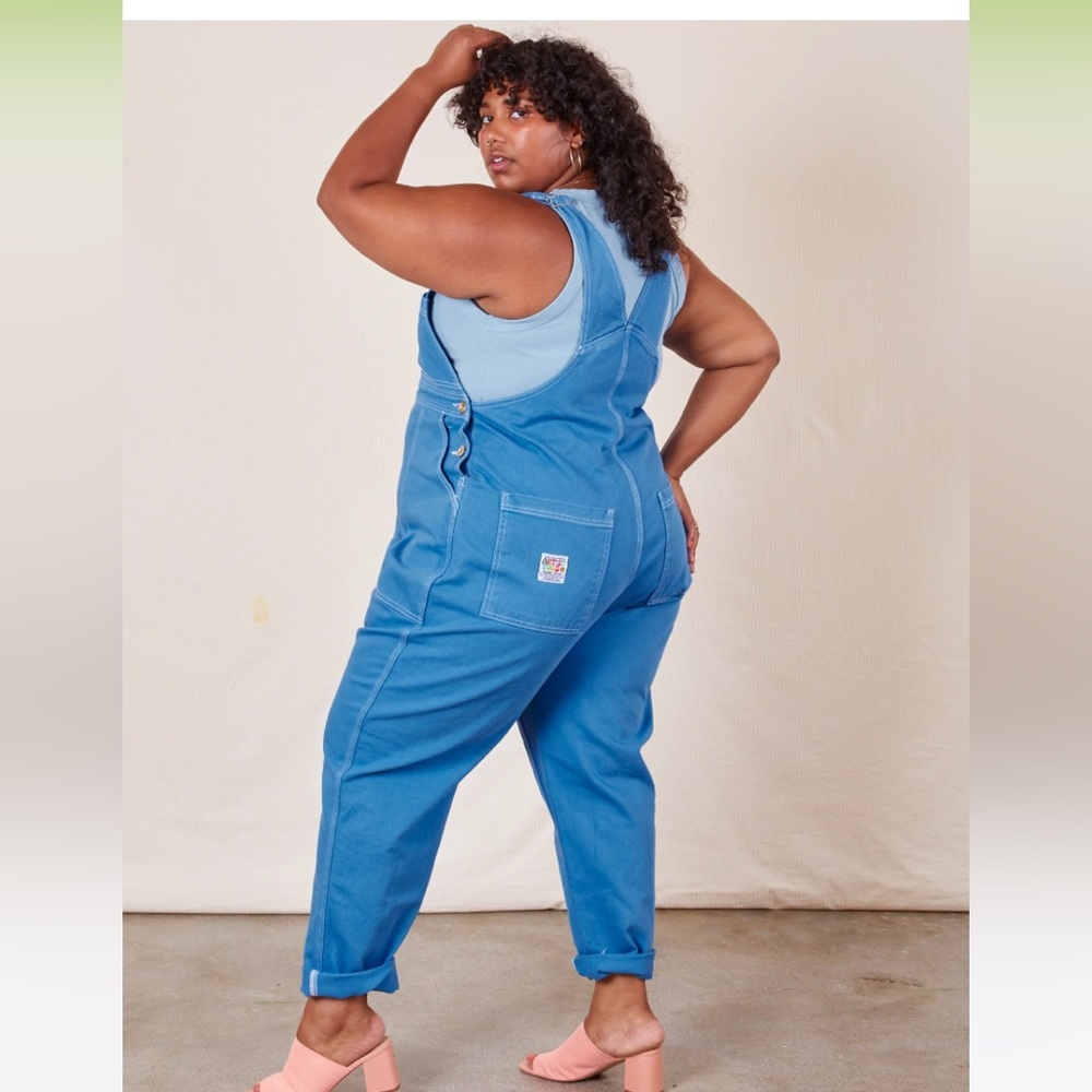 Big bud press sample sale overalls Greek blue.